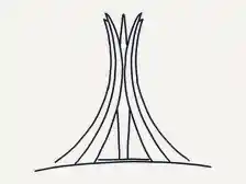 Line drawing of the Maqam Echahid in Algiers